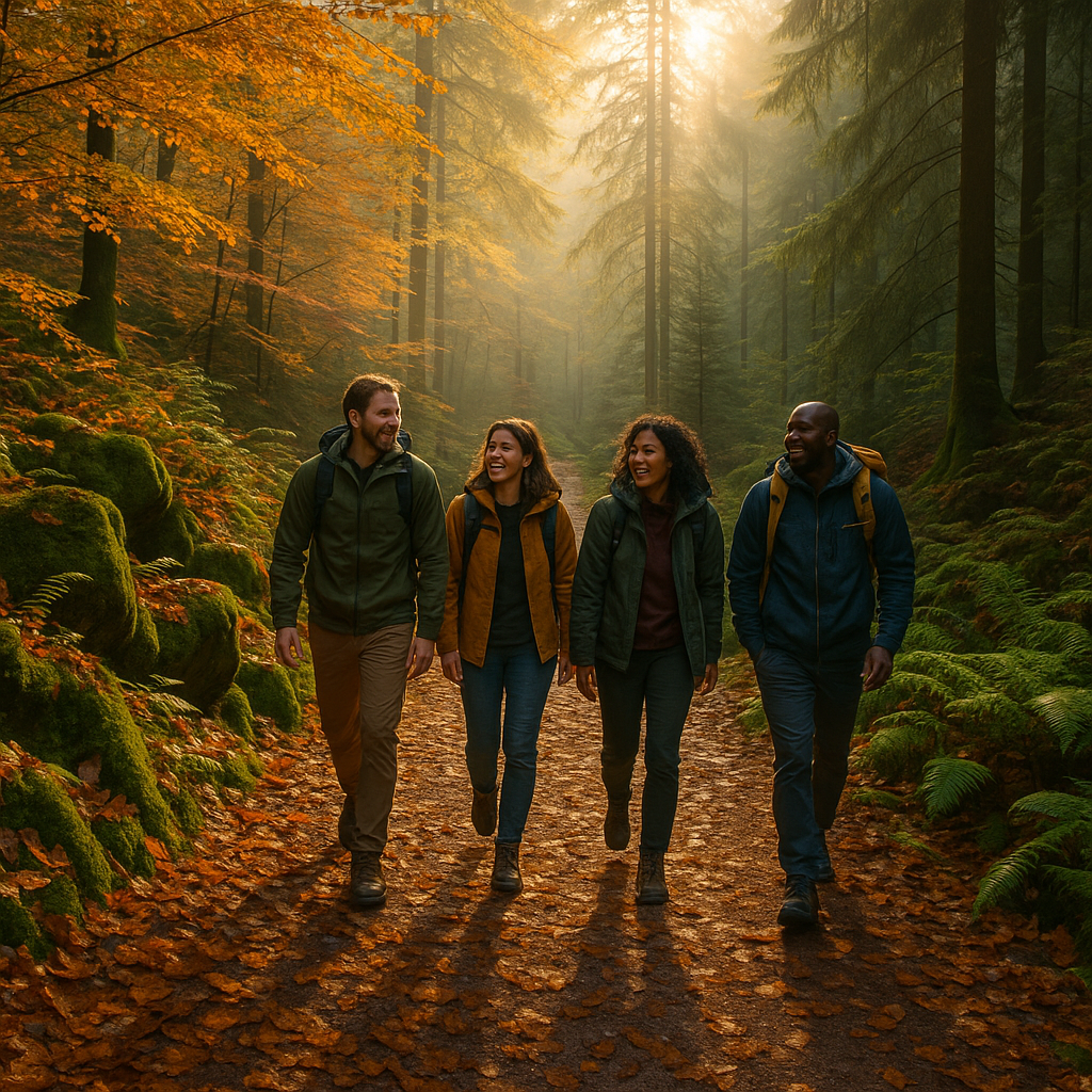 Randonnée célibataire en automne : forêts dorées et rencontres