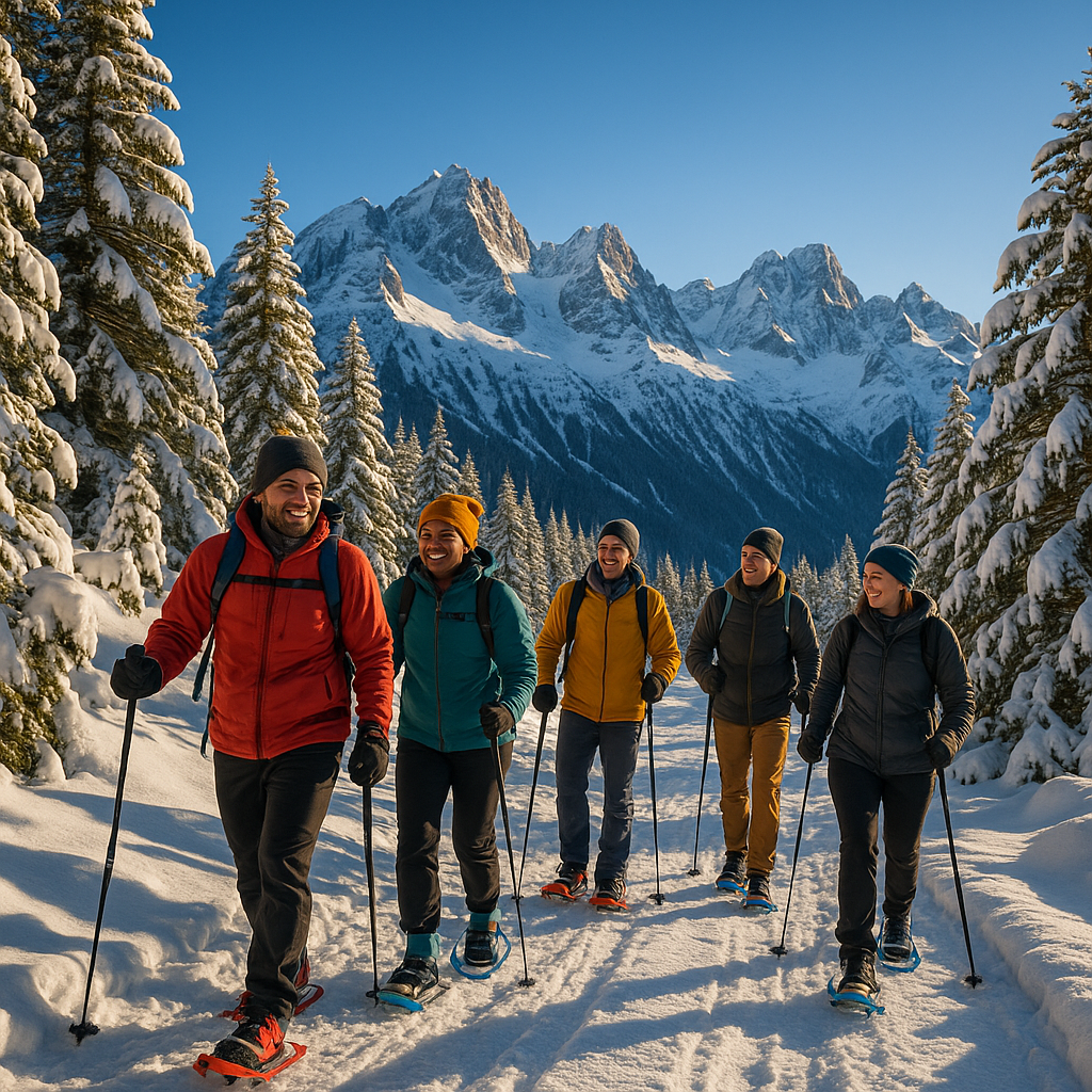 Randonnée hivernale entre célibataires : neige, raquettes et convivialité